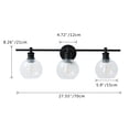 thumbnail image 5 of Aiwen Globe Light Fixture Industrial 3-Light Vanity Light Matte Black Wall Sconce, 5 of 10