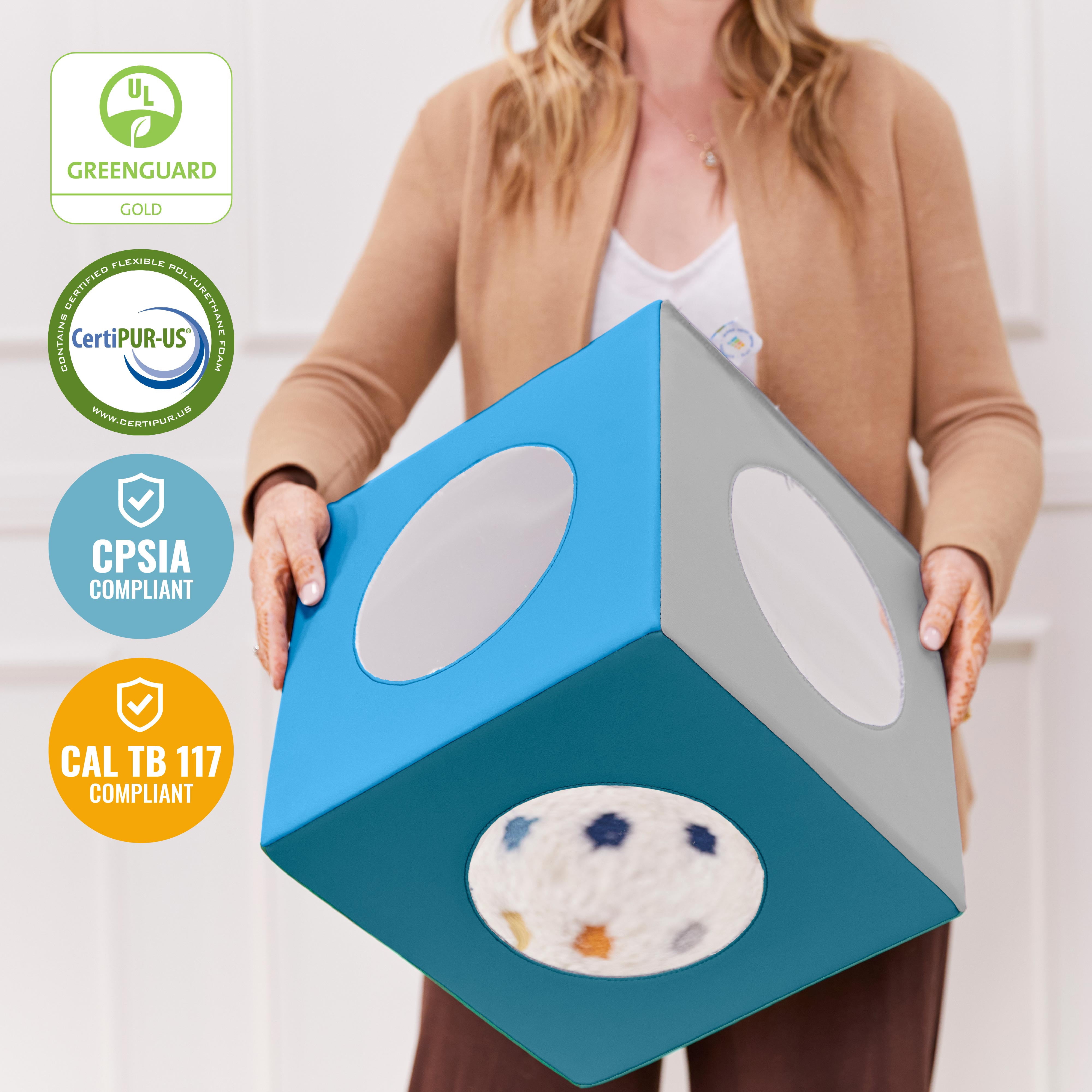 ECR4Kids SoftZone Mirror Activity and Sensory Play Cube, Baby Essentials, Contemporary
