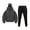 Dark Gray, variant on Balaclava Hoodie Zipper, Winter Hoodies for Men Double Layer Hooded Sweatshirt Fleece Zip Jacket with Sweatsuit Running Sport Pants Outfits for Men Dark Gray L(L)