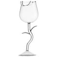 thumbnail image 2 of Copa de vino con forma de flor de rosa, copa de vino, copa de cóctel de vidrio de borosilicato alto para fiesta y Bar, 2 of 6