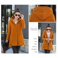 thumbnail image 2 of Women's casual oversized loose-fit zipper pullover hoodie tunic, sweatshirt jacket jacket autumn outfit, 2 of 7