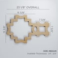 thumbnail image 2 of Ekena Millwork 23 1/8"W x 15 3/8"H x 1/4"T Medium Cordova Decorative Fretwork Wood Wall Panels, Birch, 2 of 13