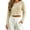 White, variant on Women's Loose Casual Lightweight Striped Long Sleeve Knit Crop Top, Ribbed Tee with Relaxed Fit, for Spring Summer Daily Wear or Trendy Street Style Sky Blue