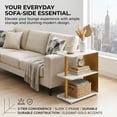 thumbnail image 5 of ZEXVIDA 3-Tier Narrow End Table, Industrial Slim Side Table for Small Spaces, Sofa Couch Table Accent Nightstand with Storage Shelves for Living Room, Bedroom, 5 of 9
