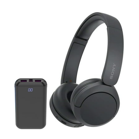 Sony WH-CH520 Compact Wireless Bluetooth On-Ear Headphones (Black) bundle
