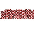 thumbnail image 5 of Racecar Checkerboard Print Cotton Curtain Sleeve Topper Window Treatment, 5 of 7