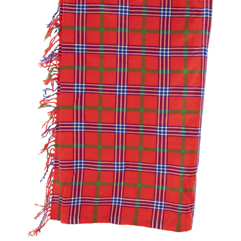Maasai shuka pattern I Fleece Blanket