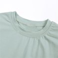 thumbnail image 5 of shoper Toddler Girl Shirts Summer Tops Solid Color Soft Cotton T-Shirts for Boys and Girls Short Sleeve Crew Neck Preppy Clothes Girls' Tops, Tees & Blouses Green 90, 5 of 6