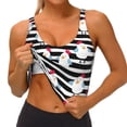 thumbnail image 4 of Xecao Cute Chicken for Sports Bra with Removable Pads, Crop Tank Top Design, Women's Longline Sports Bra - Non-Wired - Small, 4 of 9