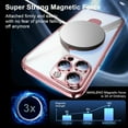 thumbnail image 3 of Magnetic for iPhone 14 Pro Max Case Magsafe Clear with Invisible Stand Kickstand Camera Protector Plating 10FT Shockproof Soft Rubber Protective Phone Case (Pink), 3 of 12
