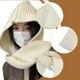 thumbnail image 5 of Bufanda con capucha, calentador de cuello, regalo informal para vacaciones, bufanda con capucha para mujer al aire libre Beige, 5 of 8