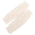 thumbnail image 2 of Guantes sin dedos de invierno para mujer Tejido largo con agujeros para los dedos Calentador de manos para el de la muñeca blanco Colcomx guantes largos sin dedos, 2 of 6