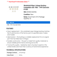 thumbnail image 2 of Windshield Wiper Linkage Bushing - Compatible with 1988 - 1999 Chevy K1500 1989 1990 1991 1992 1993 1994 1995 1996 1997 1998, 2 of 2