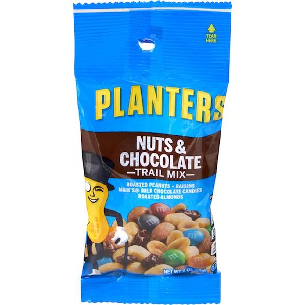 Planters Snack Nut Chocolate Trail Mix, 2 Ounce -- 72 per Case.