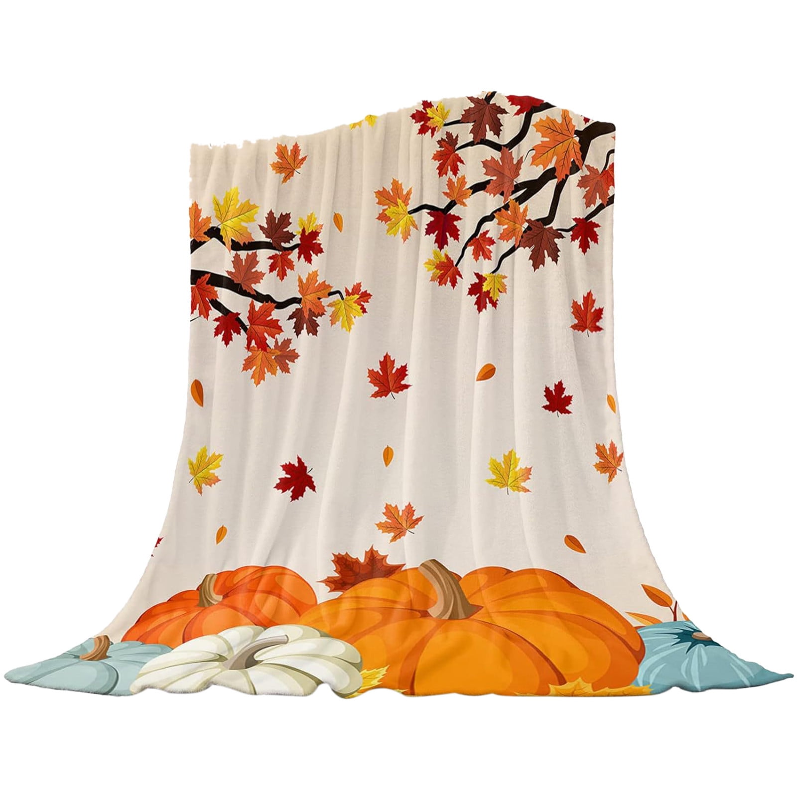 Couverture De Citrouille D'Halloween,Joyeuse Automne,130x150