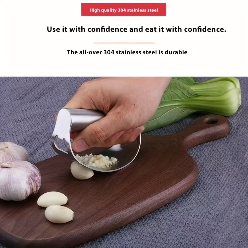 Stainless steel garlic press household manual garlic garlic press garlic press ring design garlic press 1pc