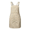 thumbnail image 3 of FYDUU Kids Girls Sleeveless Plaid Overalls Dress with Pocket Adjustable Strap Suspender Dresses Casual Knee-Length Fall Clothes 4-5 Years, 3 of 7
