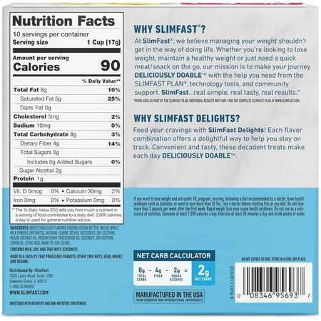 SlimFast Keto Iced Lemon Drop Snack Cup, 14 Count