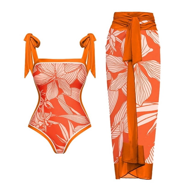 Birdeem Bikini Mode Rétro Imprimé Ajusté Aguichant Maillot de Bain une Pièce en Chiffon