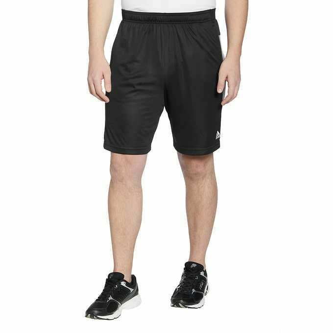 Adidas Men’s Active Shorts with Zipper Pockets (Gresix / Black, Large ...