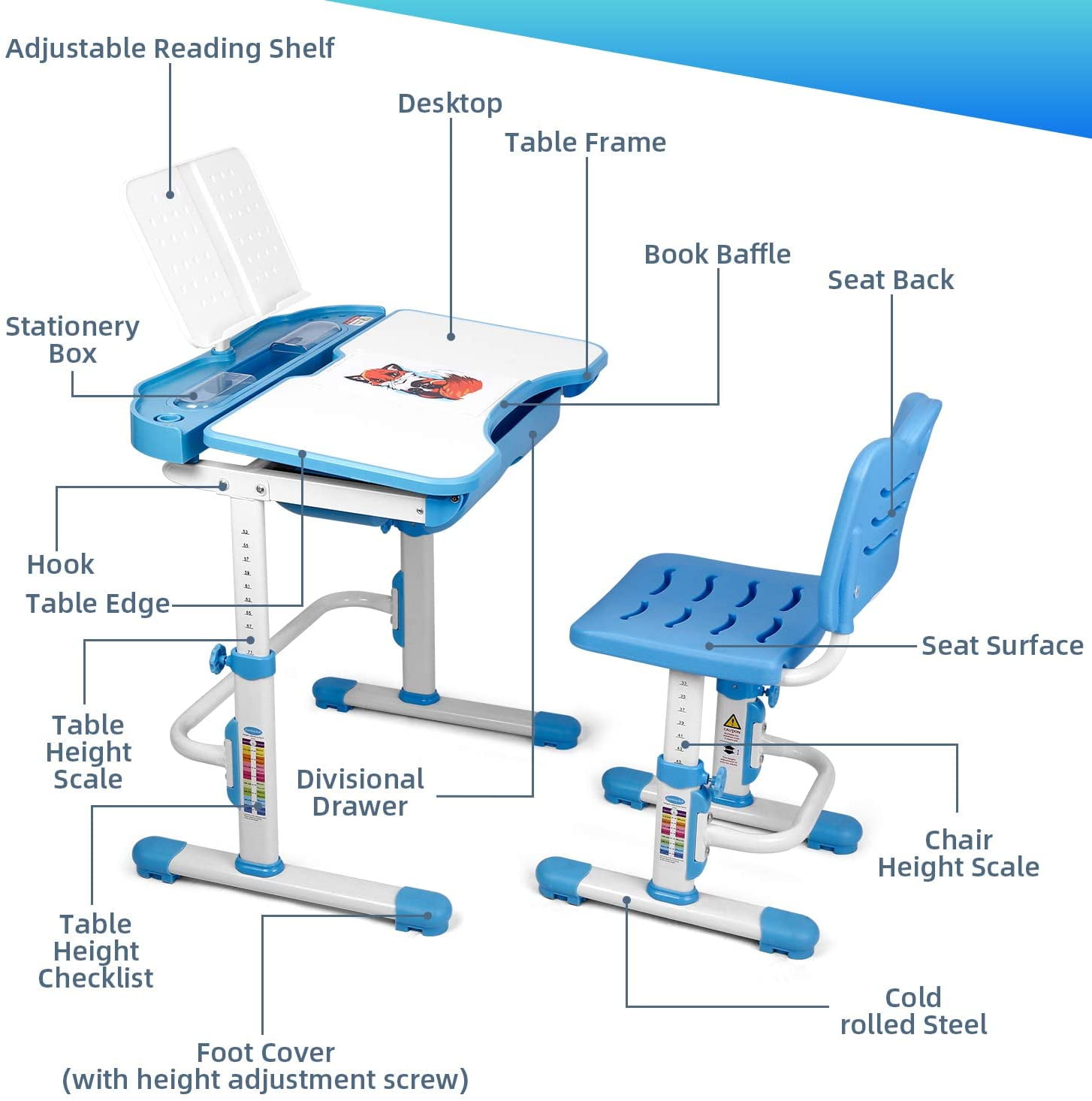 simbr study desk and chair set