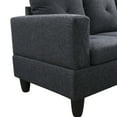 thumbnail image 5 of Hommoo 4 Seat Sectional Sofa Living Room Furniture Sets, Modern Flannelette L Shaped Couches and Sofas Model for Home, Black Grey(No Ottomans), 5 of 6