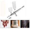 thumbnail image 5 of Kit de aerógrafo de gran capacidad, taza de doble acción, cepillo, boquilla de aguja de 0,3mm para tatuaje, pintura corporal con aerosol, maquillaje de uñas Feliz Sencillez, 5 of 5