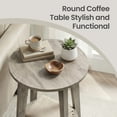 thumbnail image 2 of LEDREM Compact Two-Tier Round Accent Table, Tapered-Leg Side Table with Curved Accents, Holds 198lb, Quick Assembly, Space-Saving Small Sofa Table, 2 of 9