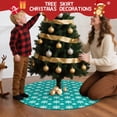 thumbnail image 5 of 36 Inch Christmas Tree Skirt – Velvet Plush Tree Mat, Soft Thickened Polyester with Red Ties, Single-Sided Printing, Available in 30in/36in/48in, Perfect for Holiday Xmas Tree Decoration, 5 of 7