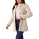 thumbnail image 4 of Abrigo de invierno para mujer Inspire Chic, de longitud media, con solapa de muesca y cierre de un solo botón, color beige, 4 of 5