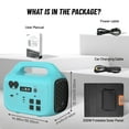 thumbnail image 5 of Mondawe 1800W Portable Power Station Outdoor Emergency Power Supply with AC Outlet and 200w Solar Panel for Camping Travel Emergency Hunting,Blue, 5 of 8