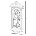 thumbnail image 5 of Clockswise Vintage Grandfather Wood-Looking Plastic Pendulum Decorative Battery-Operated Wall Clock, for Office, Home Decor, Living Room, Kitchen, or Dining Room, Blue with Gold Distressed Design, 5 of 8