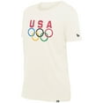 thumbnail image 2 of Women's-New Era  Cream Team USA Five Rings Chrome T-Shirt, 2 of 5