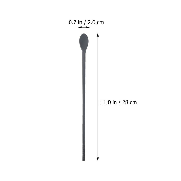 Nuolux Stirring Cocktail Swizzle Mixing Rod Sticks Stirrer Coffee Stick Spoon Metal Beveragehandle Silver Bar Stirrers, Size: 19X0.8CM