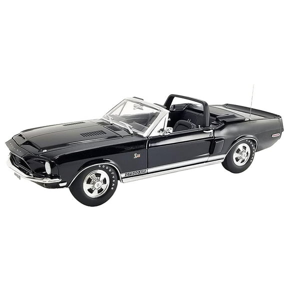 1968 Shelby GT500 KR Convertible Black White Stripes Limited Edition to 480 pieces Worldwide 1/18 Diecast Model by ACME