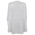 thumbnail image 4 of Esquirla Robe de Plage Bohème Blanche à Fleurs avec Dentelle et Franges pour Femmes, Cardigan d'Été, Maillot de Bain, Bikini, TG, 4 of 8