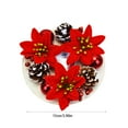thumbnail image 4 of Christmas Candle Rings Wreaths Cedar Christmas Wreath Pine Cone Red Berry Wreath Xmas Table Centerpieces for Dining Room Wedding Decor, 4 of 6
