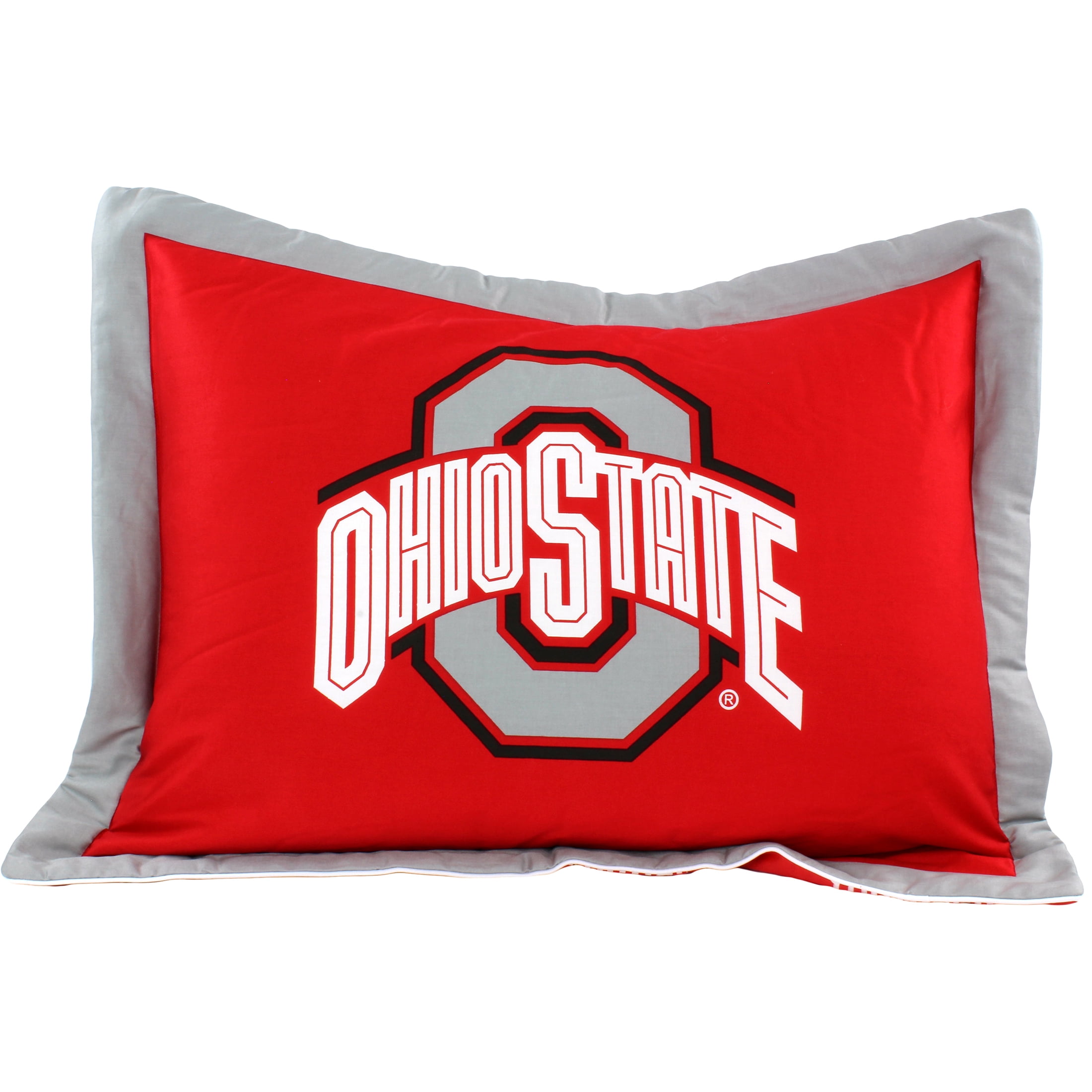 Ohio State Buckeyes 3 Pc Reversible Cotton Comforter Set, 1 Comforter, 2 Shams, King