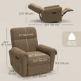 thumbnail image 3 of HOMCOM Fauteuil Inclinable Électrique, Fauteuil Inclinable Rembourré avec Ports USB, 3 of 10