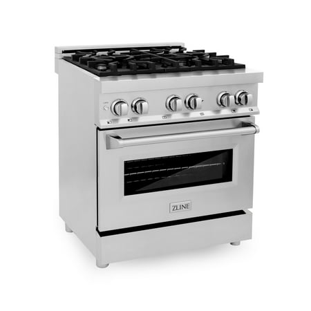 ZLINE - Professional 4 Cu. Ft. Freestanding Dual Fuel Convection Range - Matte red