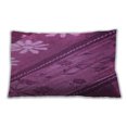 thumbnail image 1 of Ahgly Company Patterned Outdoor Rectangular Medium Violet Red Pink Lumbar Throw Pillow, 13 inch by 19 inch, 1 of 5