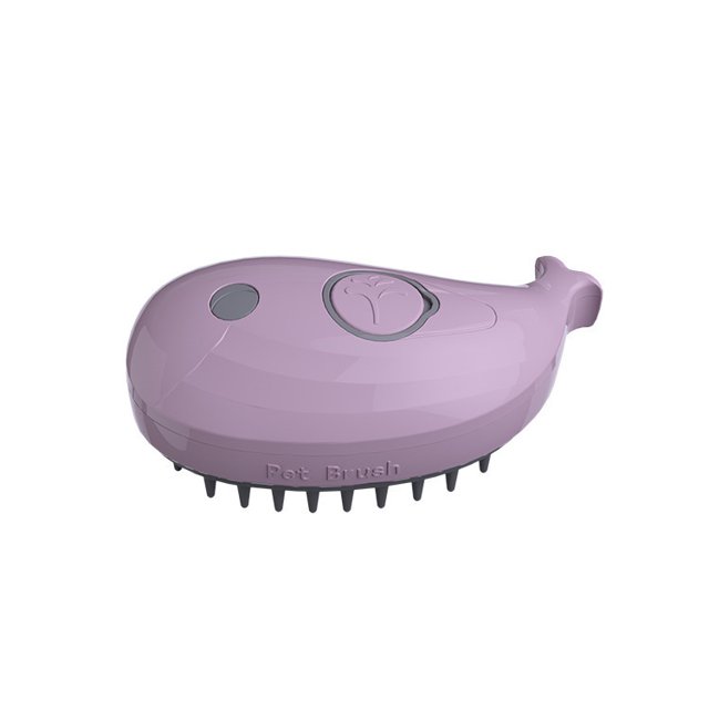 Electric one-button charging pet spray massage comb whale purple