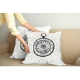 thumbnail image 2 of Ambesonne Compass Throw Pillow Cover 2 Pack, Vintage Sea Navigation, 20", Black White, 2 of 7