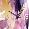 thumbnail image 4 of Designart "Strokes in Purple and Pink I" Fractals Oversized Wall Clock, 4 of 5