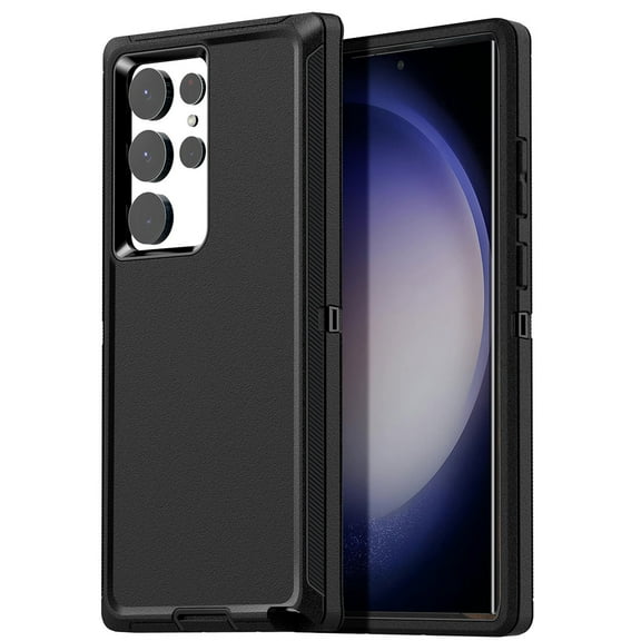 AICase For Samsung Galaxy S23 Ultra(6.8", 2023) Case Rugged Heavy Duty Protective Shockproof Drop Military Grade Tough Cover (Black)