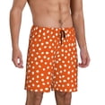 thumbnail image 2 of Fotbe Dots On Orange Background Pantalones Cortos de Pijama para Hombre, Ropa de Dormir, Pantalones de Pijama Cortos para Hombre-Small, 2 of 6