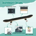 thumbnail image 4 of 31'' Complete Skateboard 7 Layer Canadian Maple Double Kick Deck Skateboards PLAY HARD quot T Skate Board for Beginner Adult Gifts, 4 of 5