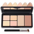 thumbnail image 1 of Paleta de correctores correctores de 6 colores Paleta de correctores resaltadores de contorno Kit de maquillaje con base de pincel Paleta de contorno de crema de maquillaje para ocultar imperfecciones, 1 of 5