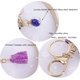 thumbnail image 2 of Llavero con letra A-z morada para mujer, bolso, bolso, colgante con letra inicial del alfabeto de resina con bola de cristal con borla, 2 of 3