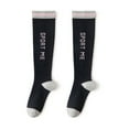 thumbnail image 2 of harmtty 1 Pair Compression Stockings Striped Stretchy Long Tube Anti-Fatigue Sporty Socks for Running Climbing Riding,One Size N, 2 of 8